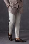 Arjan Dugal_Grey Chanderi Silk Embroidered Cross Stitch Thread Work Kurta Set _at_Aza_Fashions