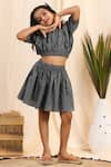 Buy_CASA NINOS_Grey Cotton Printed Palm Tree Placement Crop Top And Skirt Set _Online_at_Aza_Fashions