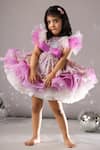 Shop_CASA NINOS_Purple Sequin Embroidered Dress For Girls_at_Aza_Fashions