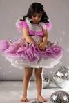 Shop_CASA NINOS_Purple Sequin Embroidered Dress For Girls_Online_at_Aza_Fashions