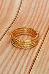 Shop_Nazaakat By Samara Singh_Brown Stones Encrusted Bangles - Set Of 4_at_Aza_Fashions