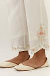 Buy Anantaa by Roohi Off White Cotton Silk Chanderi Embroidered Palazzo  Pant Online  Aza Fashions