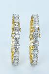 Shop_Vivinia By Vidhi Mehra_Gold Plated Imitation Diamonds Studded Zircon Bangles - Set Of 2 _Online_at_Aza_Fashions
