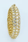 Vivinia By Vidhi Mehra_Gold Plated Crystals Kundan Polki Stones Embellished Bangles - Set Of 2 _Online_at_Aza_Fashions