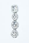 Vivinia By Vidhi Mehra_Silver Plated Zari Zircon Diamonds Studded Choker Necklace Set _at_Aza_Fashions