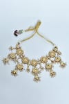 Vivinia By Vidhi Mehra_Maroon Crystals, Stones Kundan Embellished Choker Necklace Set _Online_at_Aza_Fashions