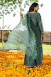 Shop The Home Affair Green Chanderi Cut Work, Gota Patti Boat Neck Cutwork Kurta Gharara Set at Aza Fashions Shop_The Home Affair_Green Chanderi Cut Work, Gota Patti Boat Neck Cutwork Kurta Gharara Set _at_Aza_Fashions