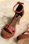 Buy_Miraki_Pink Stud Embellished Heels _Online_at_Aza_Fashions