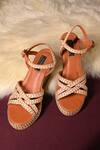 Buy Miraki Off White Braided Jute Wedges at Aza Fashions Buy_Miraki_Off White Braided Jute Wedges _at_Aza_Fashions