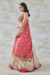 Shop_Studio Bagechaa_Pink Silk, Chanderi Gota Patti, Mirrors, Haar Shringar Embellished Lehenga Set_Online_at_Aza_Fashions