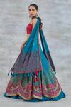Shop_Studio Bagechaa_Blue Silk, Crepe Sequins, Tassels, Embroidery Sweetheart Nargis Lehenga Set _at_Aza_Fashions