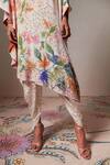 Shop_Saundh_Off White Round Neck Floral Print Kaftan Top And Dhoti Pant Set_Online_at_Aza_Fashions