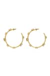 Shop_Zohra_Gold Plated Eleonora Embellished Hoops _Online_at_Aza_Fashions