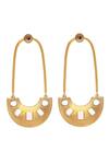 Shop_Zohra_Green Francesca Embellished Hoops _Online_at_Aza_Fashions