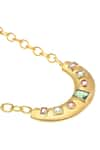 Buy_Zohra_Gold Plated Francesca Embellished Necklace _Online_at_Aza_Fashions