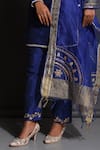 The Home Affair_Blue Kurta Cotton Silk Embellished Gota Embroidered Set With Chanderi Dupatta _at_Aza_Fashions