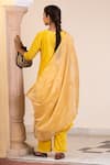 Shop The Home Affair Yellow Cotton, Silk, Chanderi Gota Patti, Embroidery, Yoke Kurta Pant Set at Aza Fashions Shop_The Home Affair_Yellow Cotton, Silk, Chanderi Gota Patti, Embroidery, Yoke Kurta Pant Set _at_Aza_Fashions