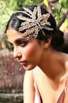 Buy_Born Flash_Pink Embellished Donna Crystal Floral Wreath Hairband _at_Aza_Fashions