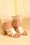 Buy_OCEEDEE_Ivory Matte Azra Cross Strap Block Heels_at_Aza_Fashions