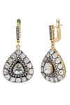 The Alchemy Studio_Silver Plated Embellished Felicity Trillion Uncut Diamond Earrings _Online_at_Aza_Fashions