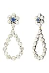 The Alchemy Studio_Silver Plated Embellished Sapphire And Uncut Diamond Earrings _Online_at_Aza_Fashions