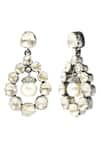 The Alchemy Studio_Silver Plated Embellished Twilight Pearl And Uncut Diamond Earrings _Online_at_Aza_Fashions