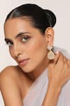 Buy_Swabhimann_Gold Plated Crystals, Stones Kundan Embellished Earrings _at_Aza_Fashions