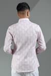 Shop_Albino_Pink Linen Floret Pattern Shirt _at_Aza_Fashions