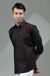 Albino_Black Cotton Button Down Shirt _Online_at_Aza_Fashions