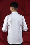 Shop_Albino_White Cotton Placement Embroidered Shirt _at_Aza_Fashions