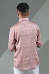 Shop_Albino_Pink Silk Mughal Pattern Shirt _at_Aza_Fashions