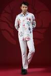 Buy_Albino By Nilesh Mitesh_White Cotton Flora Pattern Shirt For Men_at_Aza_Fashions