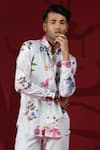 Albino_White Cotton Flora Pattern Shirt _Online_at_Aza_Fashions