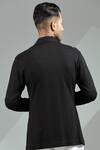 Shop_Albino_Black Knit Cotton Layered Shirt _at_Aza_Fashions