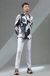 Buy_Albino By Nilesh Mitesh_White Cotton Abstract Pattern Shirt For Men_at_Aza_Fashions