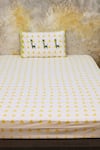 Shop_Masaya_Yellow Hypoallergenic Cotton Hand My Best Friend Gira The Bedsheet Set _at_Aza_Fashions