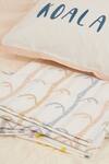 Buy_Masaya_Beige Hypoallergenic Cotton Hand Block Printed K For Koala Bed Set _Online_at_Aza_Fashions