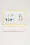 Buy_Masaya_Yellow Hypoallergenic Cotton Hand Block Printed K For Koala Bed Set _at_Aza_Fashions