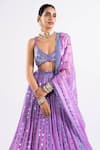 Vvani By Vani Vats Purple Georgette, Satin, Organza Mirrors, Sequins Embellished Lehenga Set Online at Aza Fashions Vvani By Vani Vats_Purple Georgette, Satin, Organza Mirrors, Sequins Embellished Lehenga Set _Online_at_Aza_Fashions
