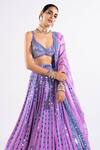 Buy Vvani By Vani Vats Purple Georgette, Satin, Organza Mirrors, Sequins Embellished Lehenga Set Online at Aza Fashions Buy_Vvani By Vani Vats_Purple Georgette, Satin, Organza Mirrors, Sequins Embellished Lehenga Set _Online_at_Aza_Fashions