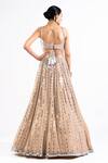Vvani By Vani Vats Beige Georgette, Satin, Organza Linear Pattern Embellished Bridal Lehenga Set Online at Aza Fashions Vvani By Vani Vats_Beige Georgette, Satin, Organza Linear Pattern Embellished Bridal Lehenga Set _Online_at_Aza_Fashions