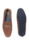 Shop Domani Brown Tuscany Buckle Embellished Loafers at Aza Fashions Shop_Domani_Brown Tuscany Buckle Embellished Loafers _at_Aza_Fashions