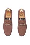 Buy Domani Brown Tuscany Buckle Embellished Loafers Online at Aza Fashions Buy_Domani_Brown Tuscany Buckle Embellished Loafers _Online_at_Aza_Fashions