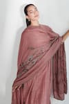 Neelu Sethi_Pink Handloom Chanderi Embroidered Zari Round Back Gathered Kurta Set _Online_at_Aza_Fashions