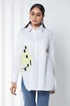 Buy_Seven_White Cotton Sateen Big Invader Shirt Top_at_Aza_Fashions