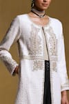 Shop_Ritu Kumar_Off White Cotton Bookley Embroidered Floral Round And Paisley Long Jacket _Online_at_Aza_Fashions