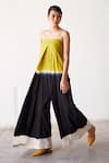 Buy_Kharakapas_Black Mul Cotton Plain Square Neck Lemonade Ombre Jumpsuit  _Online_at_Aza_Fashions