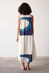 Shop_Kharakapas_Off White Mul Cotton Abstract Pattern V Neck Vanilla Dress  _at_Aza_Fashions