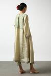Shop_Latha Puttanna_Green Banaras Silk Tissue Embroidered Bead Round Kurta And Pant Set _at_Aza_Fashions