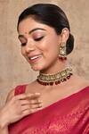 Buy_Kohar By Kanika_Red Kundan And Stone Embellished Choker Set_at_Aza_Fashions